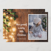 Carte photo de Noël avec lumières (Devant / Derrière)