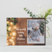 Carte photo de Noël avec lumières (Debout devant)