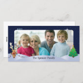 Carte photo de Noël avec Rudolph (Devant / Derrière)