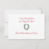 Carte Photo de Noël avec texte de la Cutie de Noël (Dos)