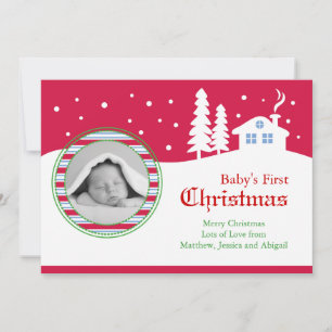 Carte photo de Noël Baby First