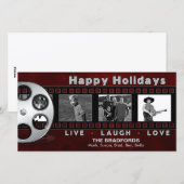 CARTE PHOTO DE NOËL - BANDE DE FILM - JOYEUX VACAN (Devant / Derrière)