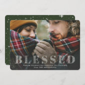 Carte photo de Noël béni. (Devant / Derrière)