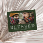 Carte photo de Noël béni.