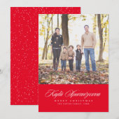 Carte photo de Noël bilingue grec et anglais (Devant / Derrière)