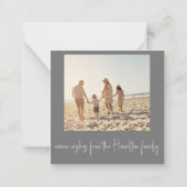 Carte photo de Noël Biplane Classic (Dos)