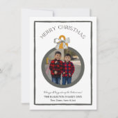 Carte photo de Noël Black Bow Coquette (Devant)