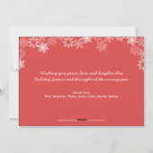 Carte photo de Noël blanc - Rouge (Dos)