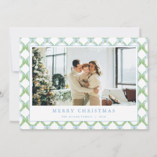 Carte photo de Noël Bleu Grandmillenium