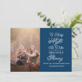 Carte photo de Noël bleu nuit (Debout devant)