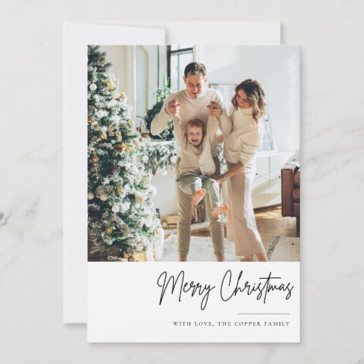 Carte photo de Noël Boho minime (Devant)