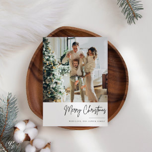 Carte photo de Noël Boho minime