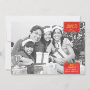 Carte photo de Noël Bonnes Fêtes