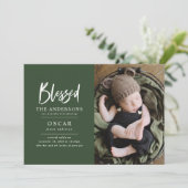 Carte Photo de Noël botanique moderne béni (Debout devant)