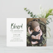 Carte Photo de Noël botanique moderne béni (Debout devant)