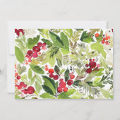 Carte Photo de Noël botanique moderne béni (Dos)