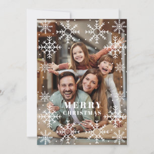 Carte photo de Noël Cadres de lacs de neige