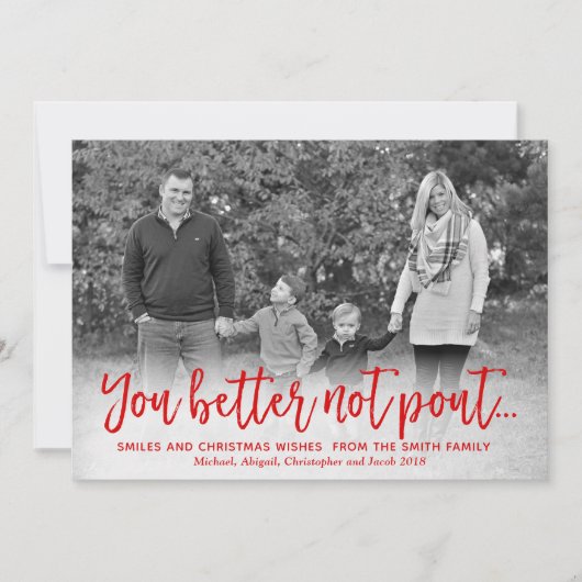 Carte photo de Noël, Carte de vacances, Amusant (Devant)