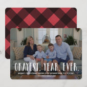 Carte photo de Noël Carte de vacances Funny Pandem (Devant / Derrière)