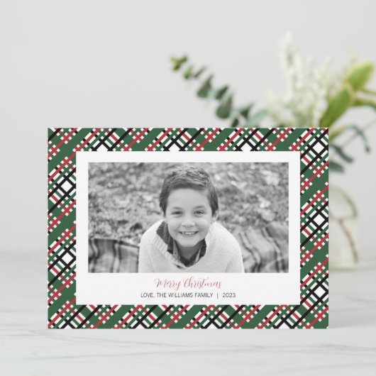 Carte photo de Noël chargée (Debout devant)