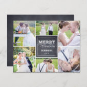 Carte photo de Noël Collage marqué (Devant / Derrière)