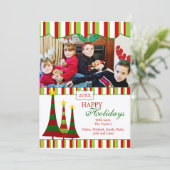 Carte photo de Noël coloré (Debout devant)