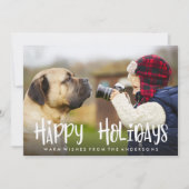 Carte photo de Noël Cosy Happy Holiday (Devant)