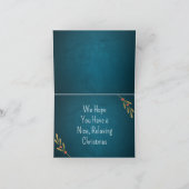 Carte photo de Noël couleur verte avec voeux (Intérieur)