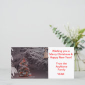 Carte photo de Noël couvert de neige (Debout devant)