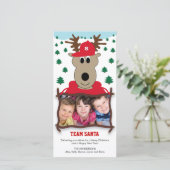 Carte photo de Noël Cute Reindeer (Debout devant)