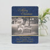 Carte photo de Noël Damas bleu (Debout devant)