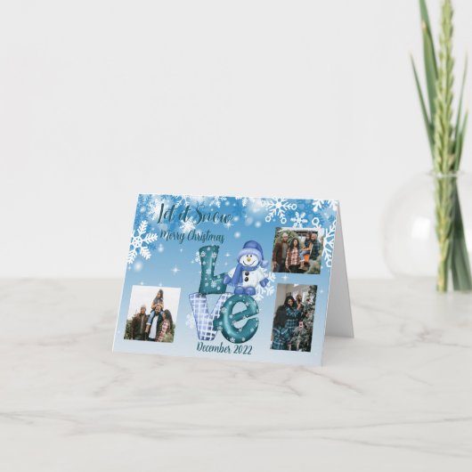Carte photo de Noël d'amour (Devant)