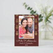 Carte photo de Noël d'ananas Mele Kalikimaka (Debout devant)