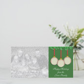 Carte photo de Noël de baseball (Debout devant)