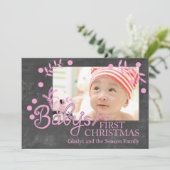 Carte photo de Noël de bébé (Debout devant)