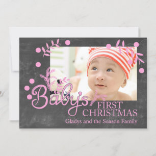 Carte photo de Noël de bébé