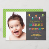 Carte photo de Noël de Bright (Devant / Derrière)