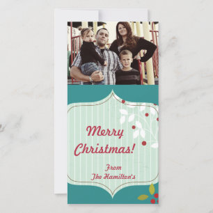 Carte photo de Noël de canneberge 4x8