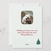 Carte photo de Noël de chien personnalisée (Dos)