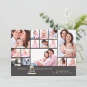 Carte photo de Noël de collage de tableau (Debout devant)