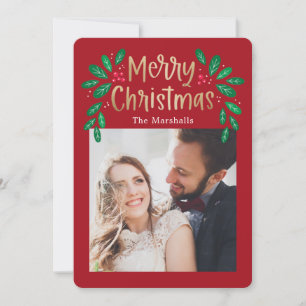 Carte photo de Noël de couleur modifiable
