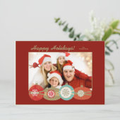 Carte photo de Noël de famille personnalisable (Debout devant)