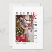 Carte Photo de Noël de famille Script moderne (Devant)