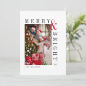 Carte Photo de Noël de famille Script moderne (Debout devant)