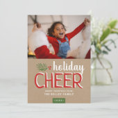 Carte photo de Noël de fête (Debout devant)