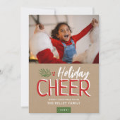Carte photo de Noël de fête (Devant)