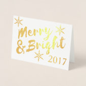 Carte photo de Noël de Joyeux et Bright Snowflakes (Devant)
