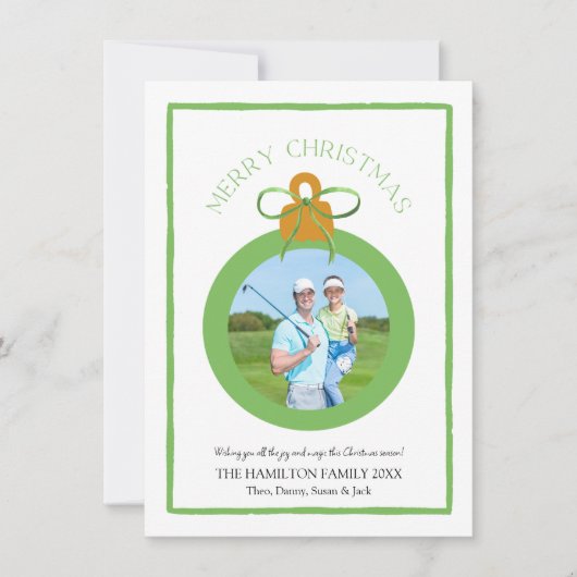 Carte photo de Noël de la coquette de la poule ver (Devant)