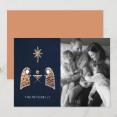 Carte photo de Noël de la crèche religieuse (Devant / Derrière)