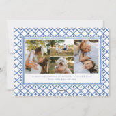 Carte photo de Noël de la crête d'aquarelle (Dos)